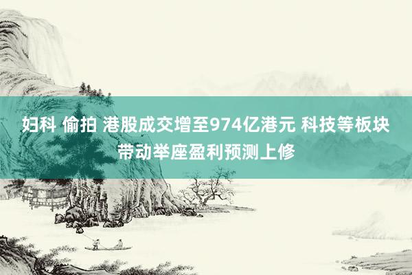 妇科 偷拍 港股成交增至974亿港元 科技等板块带动举座盈利预测上修