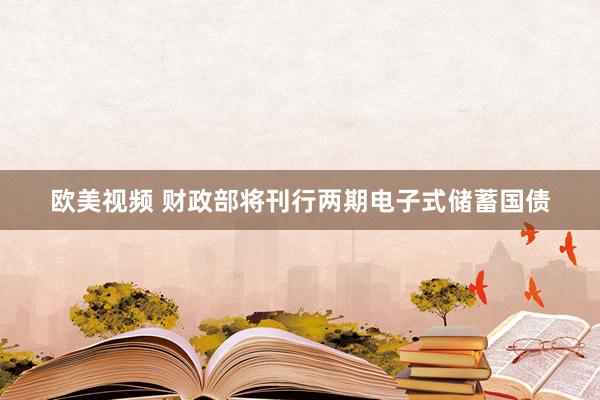 欧美视频 财政部将刊行两期电子式储蓄国债