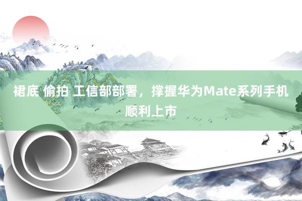 裙底 偷拍 工信部部署，撑握华为Mate系列手机顺利上市