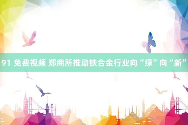 91 免费视频 郑商所推动铁合金行业向“绿”向“新”