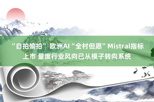 “自拍偷拍” 欧洲AI“全村但愿”Mistral指标上市 量度行业风向已从模子转向系统